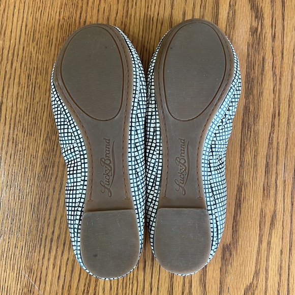 Lucky Brand Black & White Striped Ballet Flats - Picture 4 of 5